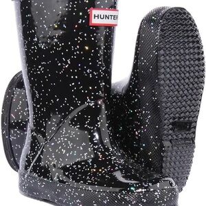 Hunter First Black Glitter Rain Boots Kids